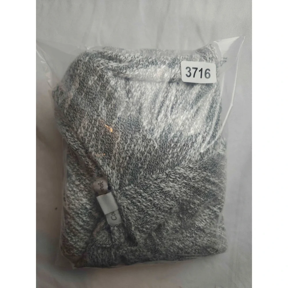 Coldwater Creek Sweater Womens L 14 Gray Coastal Grandma Quiet Luxury Minimalist